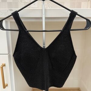 lululemon athletica Black Ribbed Tank Top